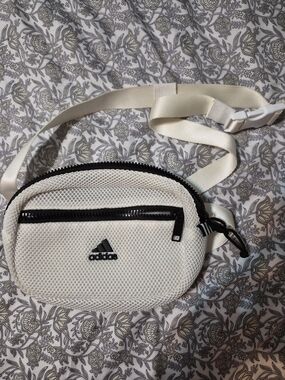 Adidas White Mesh Crossbody Bag